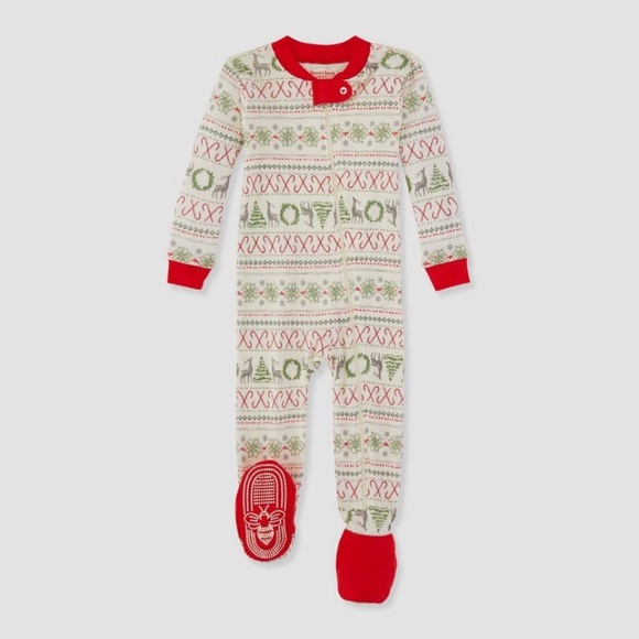 Burt’s Bees Christmas Baby Sleeper Size 12 Months NEW - Picture 7 of 8